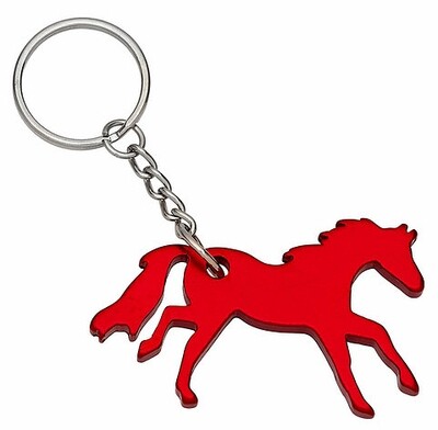 Keychain - Running Horse Red