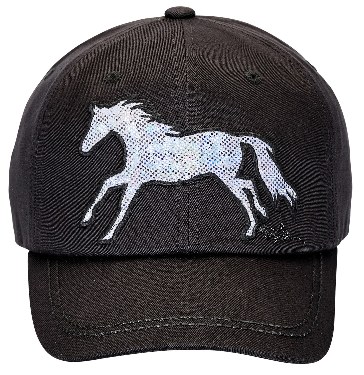 Hat - Black w/Shiny Horse