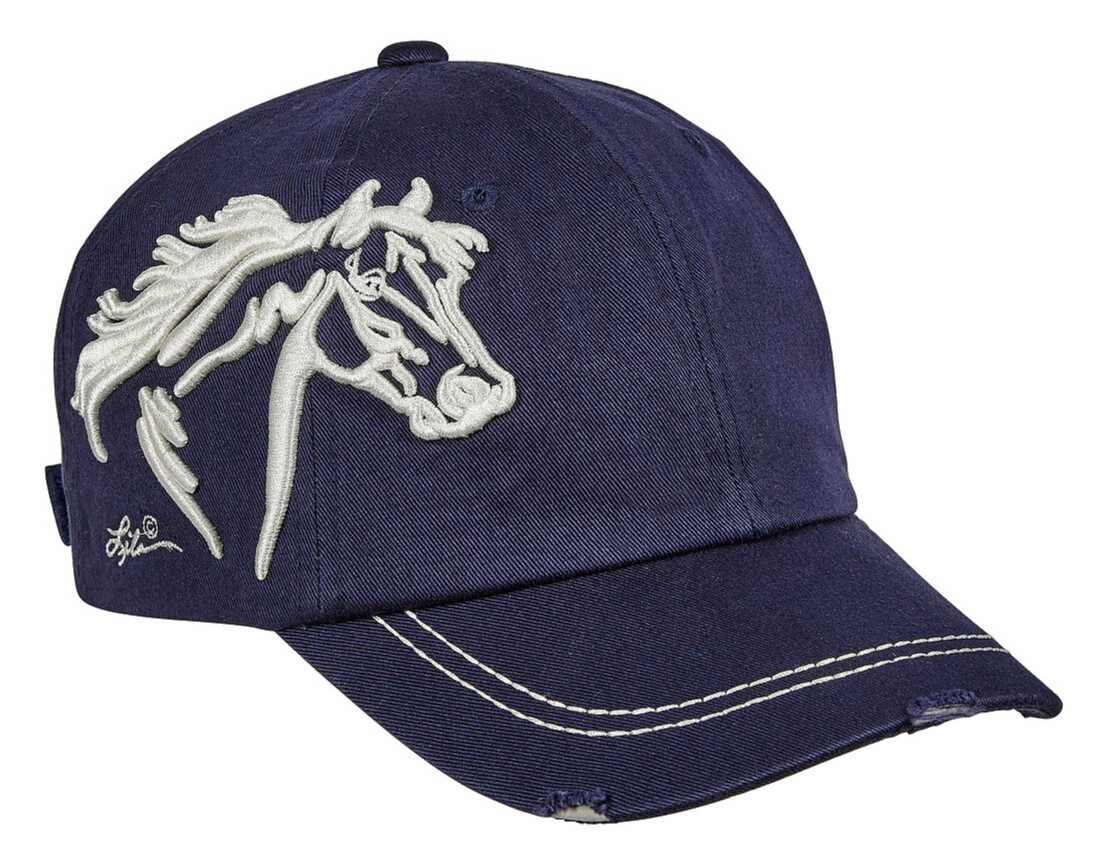 Hat - Navy w/Embroidery White Horse