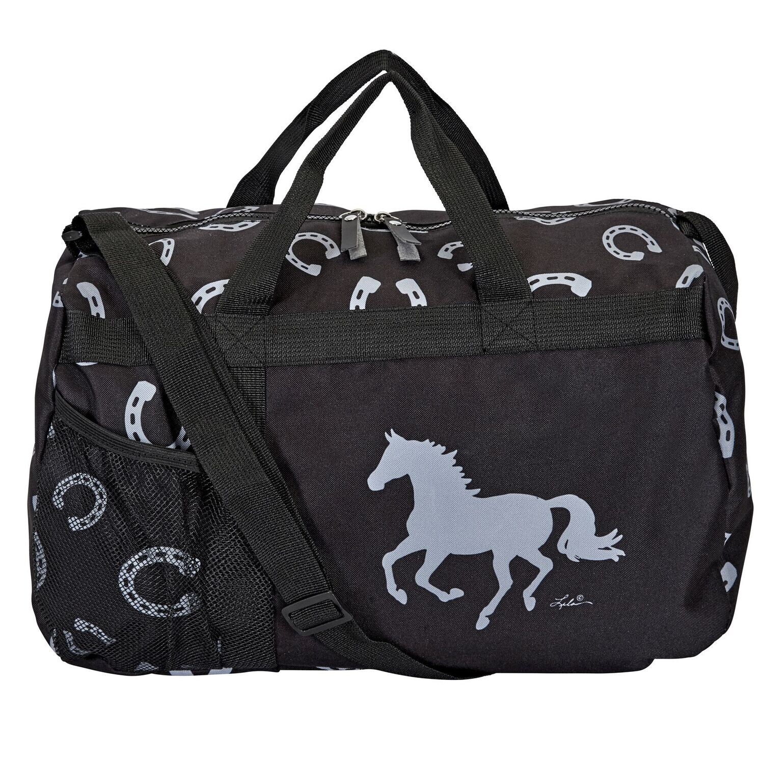 Duffle Bag - Grey Horse with Horseshoes