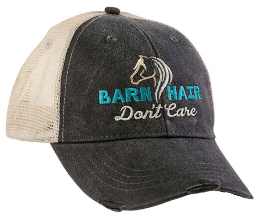 Hat - Barn Hair Don't Care/Teal-Mesh Back