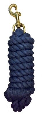 Lead Rope - 10&#39; x 3/4&quot; Cotton Navy-Trigger Snap