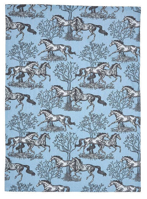 Towel - Horse Themed Kitchen Towel Blue