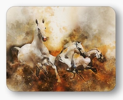Mouse Pad - White Horses