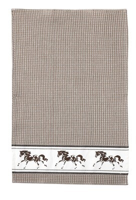 Kitchen Towel - Beige with Running Horse
