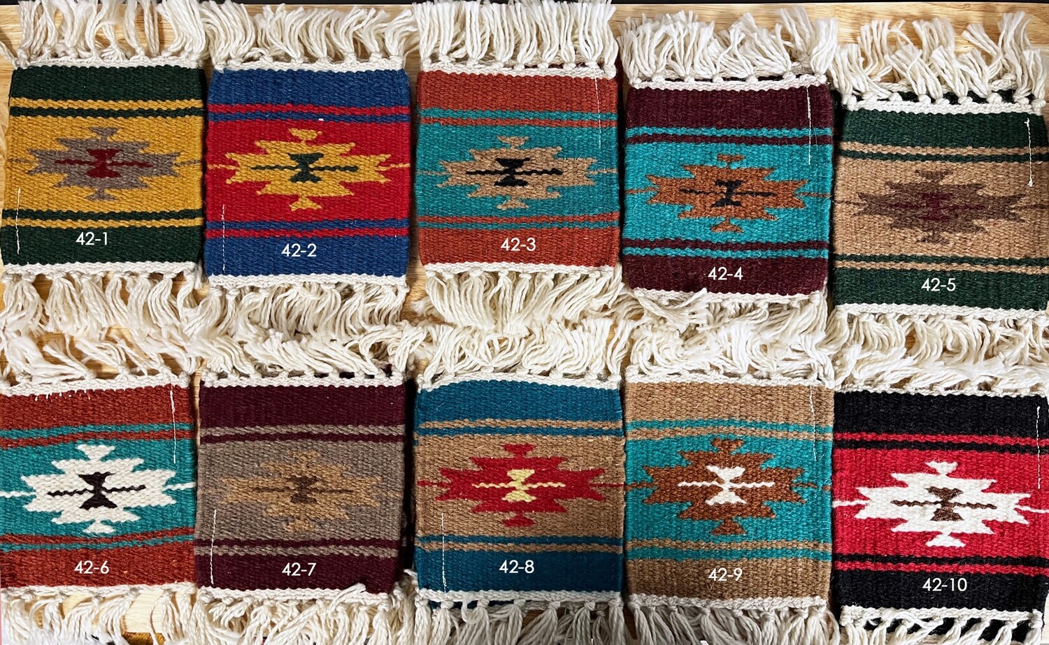 Coasters - Southwest Mug Rug 6&quot; x 6&quot; MultiColor SET