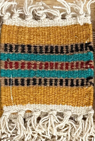 Coaster - Wool 5 Coaster - Wool 5"x 5" Gold/TQ SET