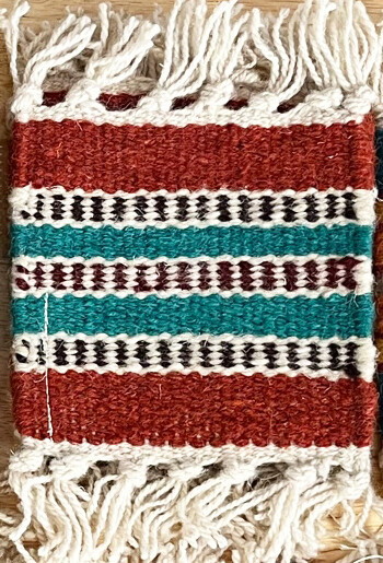 Coaster - Wool 5 Coaster - Wool 5" x 5" Rust/TQ SET