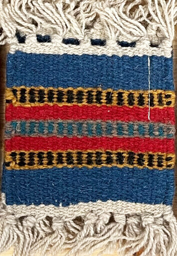 Coaster - Wool 5" x 5" Blue & Red SET