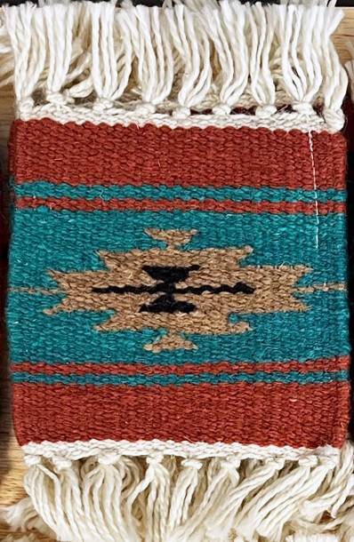 Coasters - Southwest Mug Rug 6" x 6" Rust/TQ SET