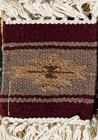 Coasters - Southwest Mug Rug 6" x 6" Plum/Beige SET