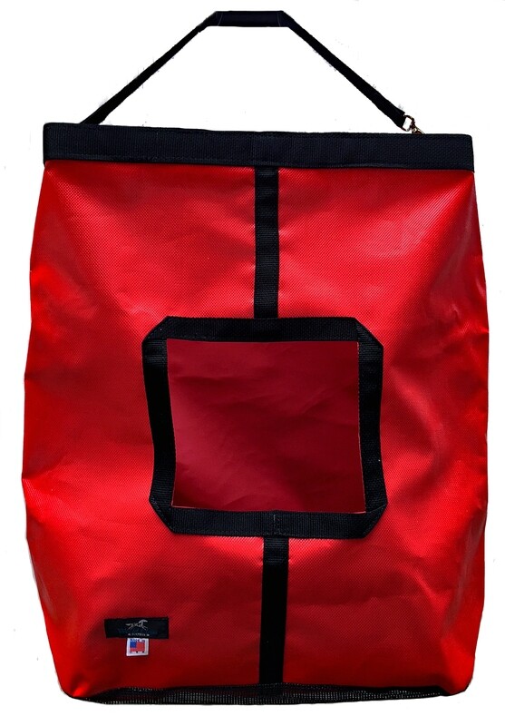 Hay Bag - Hanging Mesh Bottom Red
