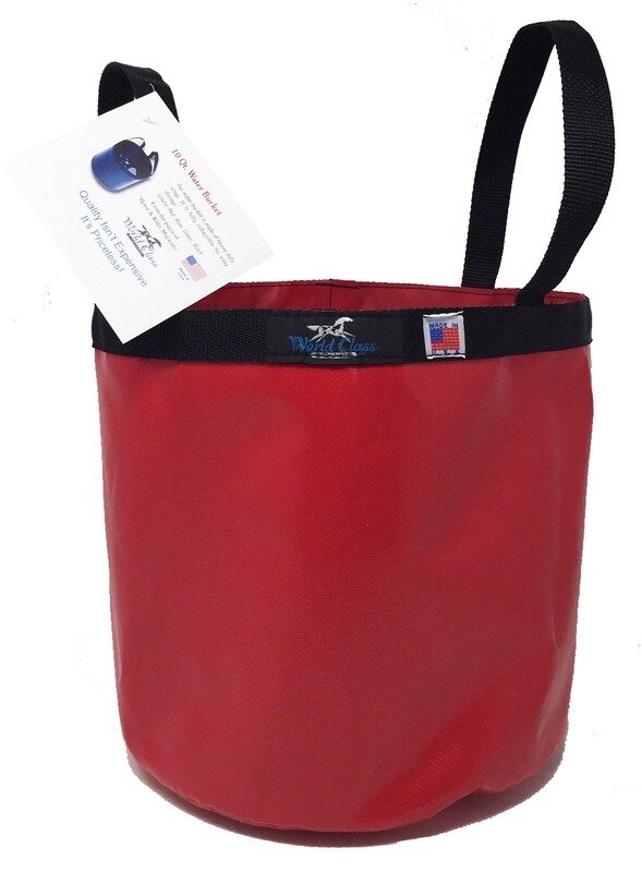Water Bucket - 10 qt. Collapsible Red