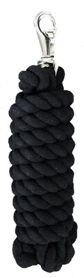 Lead Rope - 10' x 3/4" Cotton Black-Trigger Snap