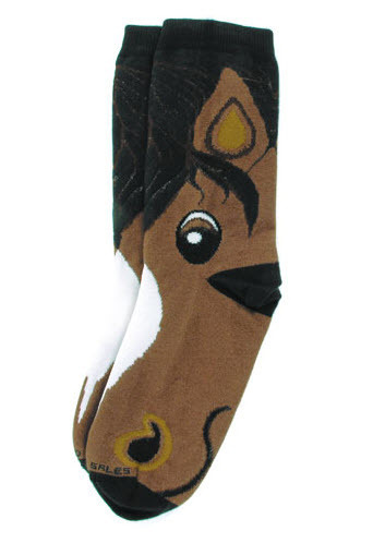 Socks - Cartoon Horse/BAY