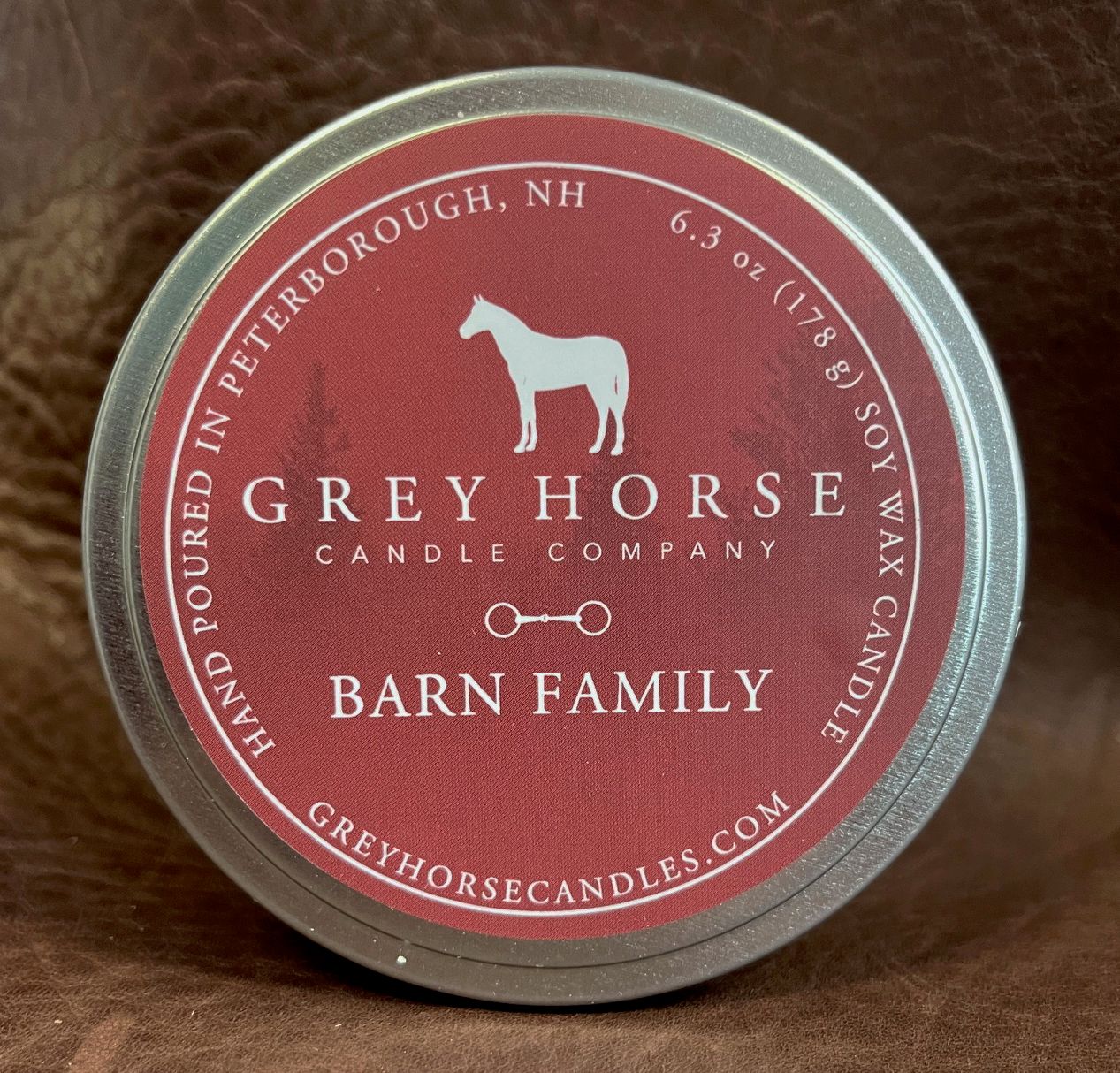 Candle Tin - Barn Family