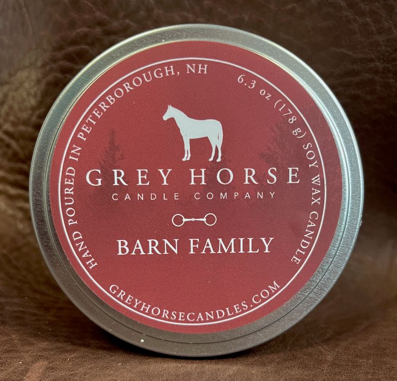 Candle Tin - Barn Family