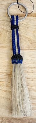 Keychain - Horsehair-Long/BLU-Natural