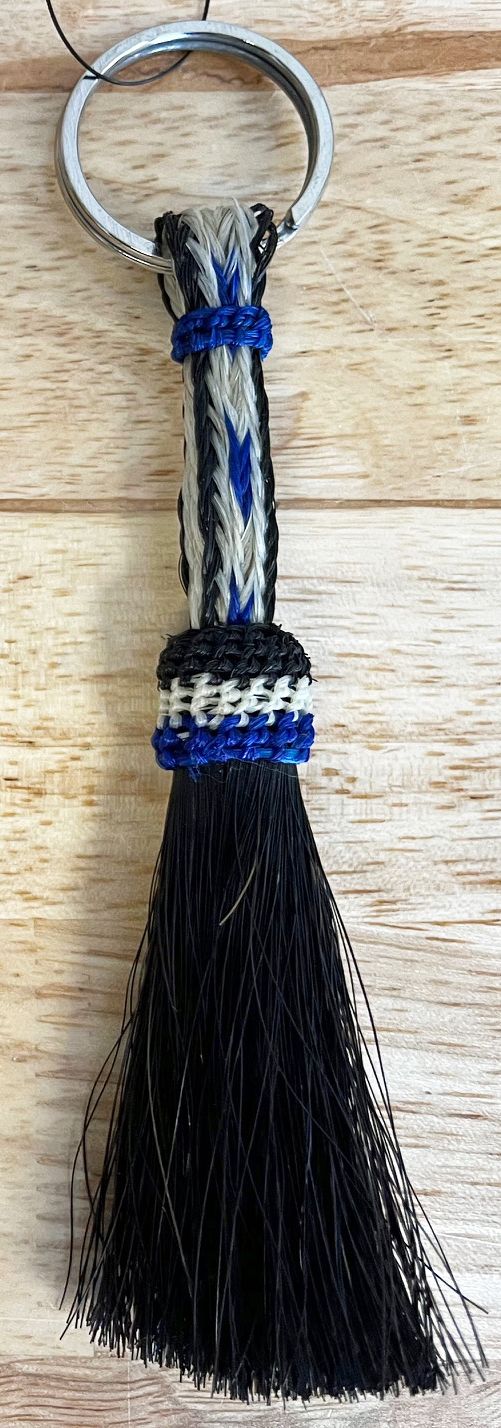 Keychain - Horsehair-Short/BLU-BLK