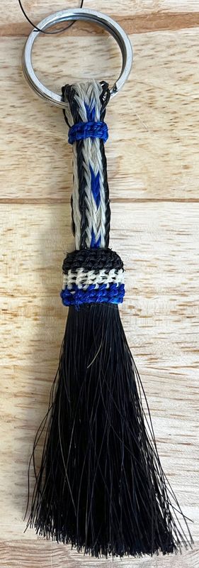Keychain - Horsehair-Short/BLU-BLK