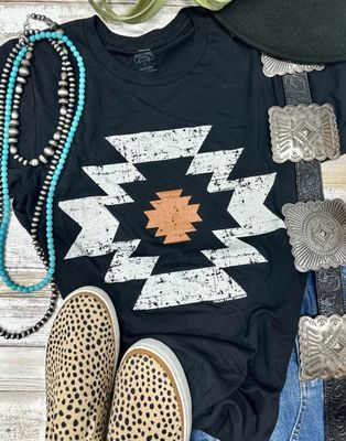 Shirt - Durango Aztec Short Sleeve Black Shirt - Durango Aztec Short Sleeve Black