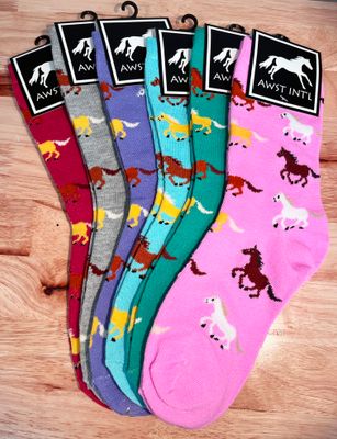 Socks - Prancing Horses 6PK