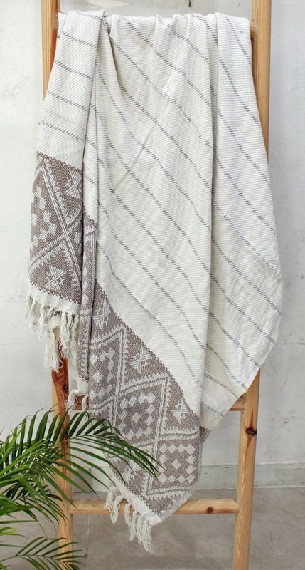 Blanket - Throw Southwestern Beige