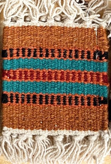 Coaster - Wool 5 Coaster - Wool 5" x 5" Tan/TQ SET