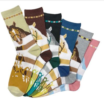 Socks - Horses at the Fence - 6 PK