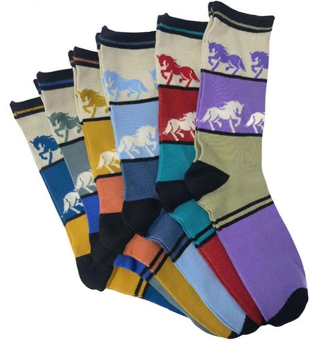 Socks - Bold Horses - 6 PK