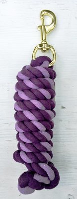 Lead Rope - 7.5' Triple Strand Cotton Purple-Trigger Snap