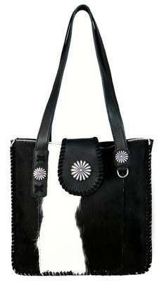 Purse-Montana West® Delila™ Genuine Leather Hair-On Hide-Black Purse-Montana West® Delila™ Genuine Leather Hair-On Hide-Black