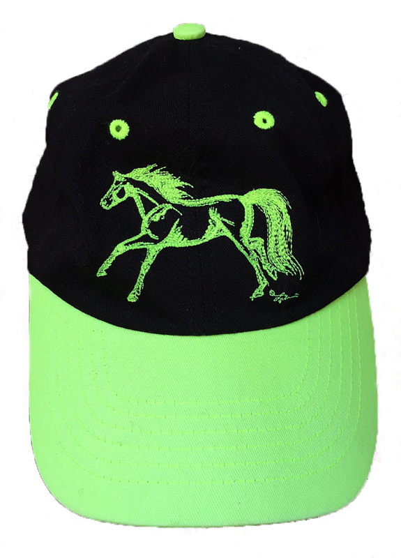 Hat - Horse Lime Green/Black