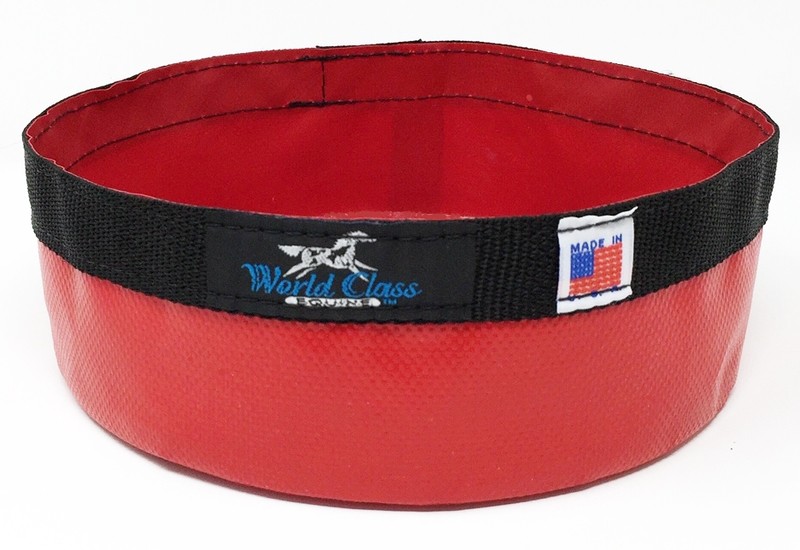 Dog Dish/Water - 2 qt. Collapsible Red