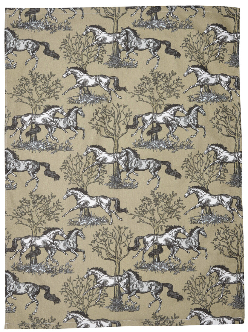 Kitchen Towel - Horse Themed Beige