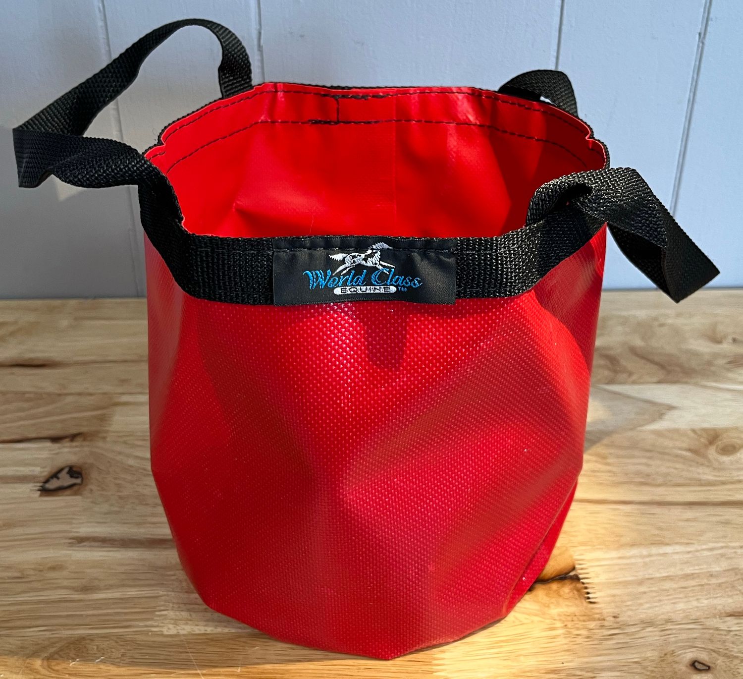 Dog Water Bucket - 6 qt. Collapsible Red