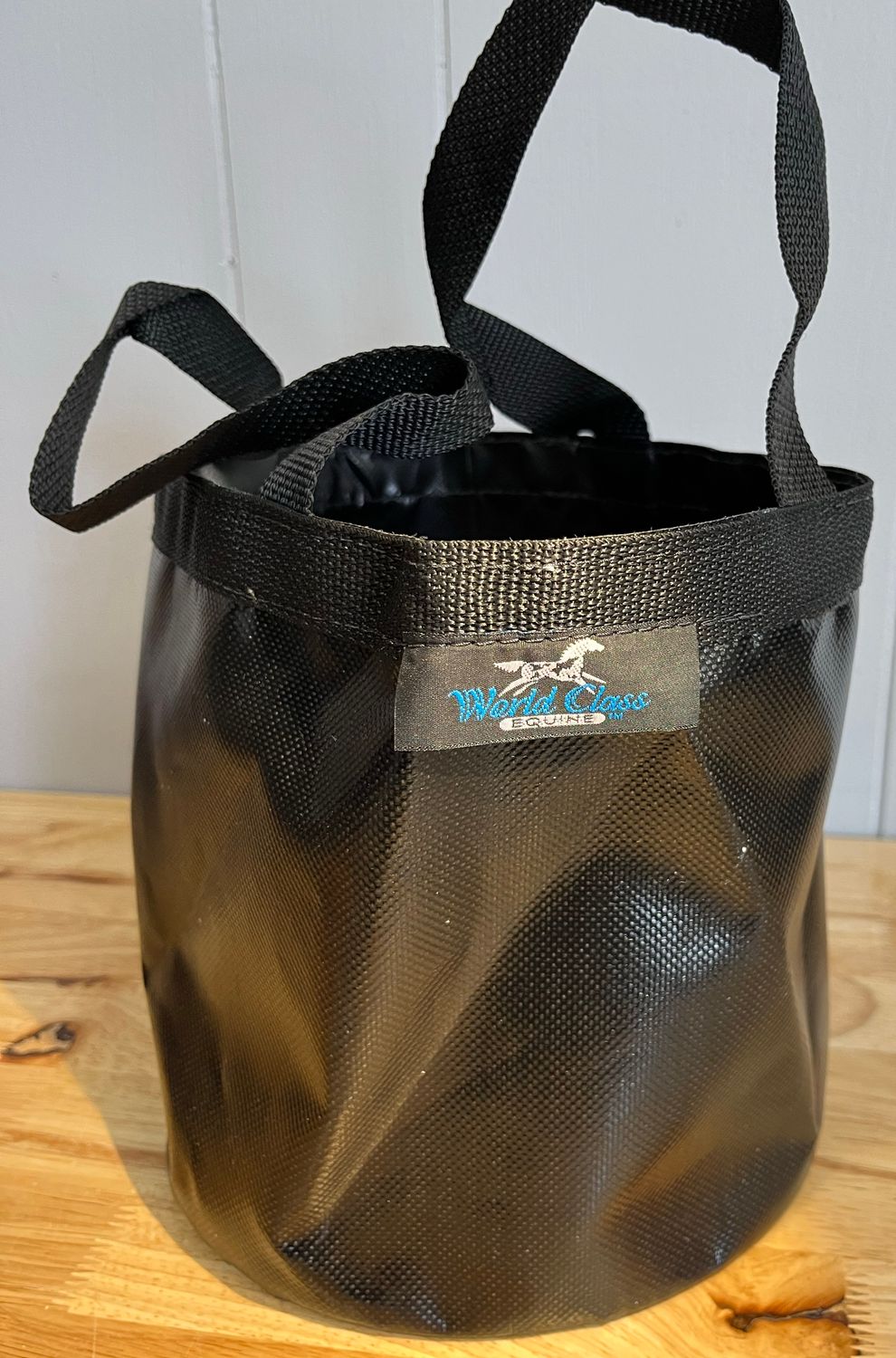 Dog Water Bucket - 6 qt. Collapsible Black