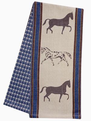 Kitchen Towel - Show Horses Blue