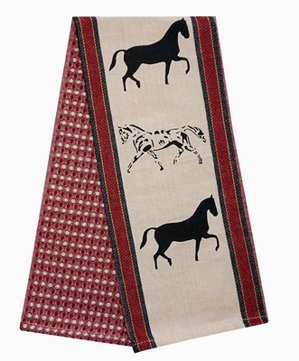 Kitchen Towel - Show Horses Red
