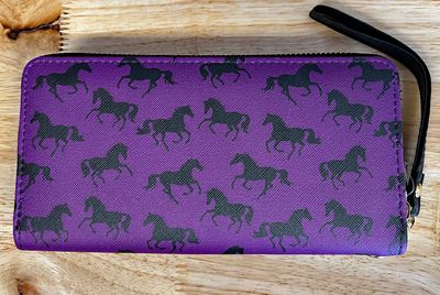 Wallet - Purple w/Black Horses