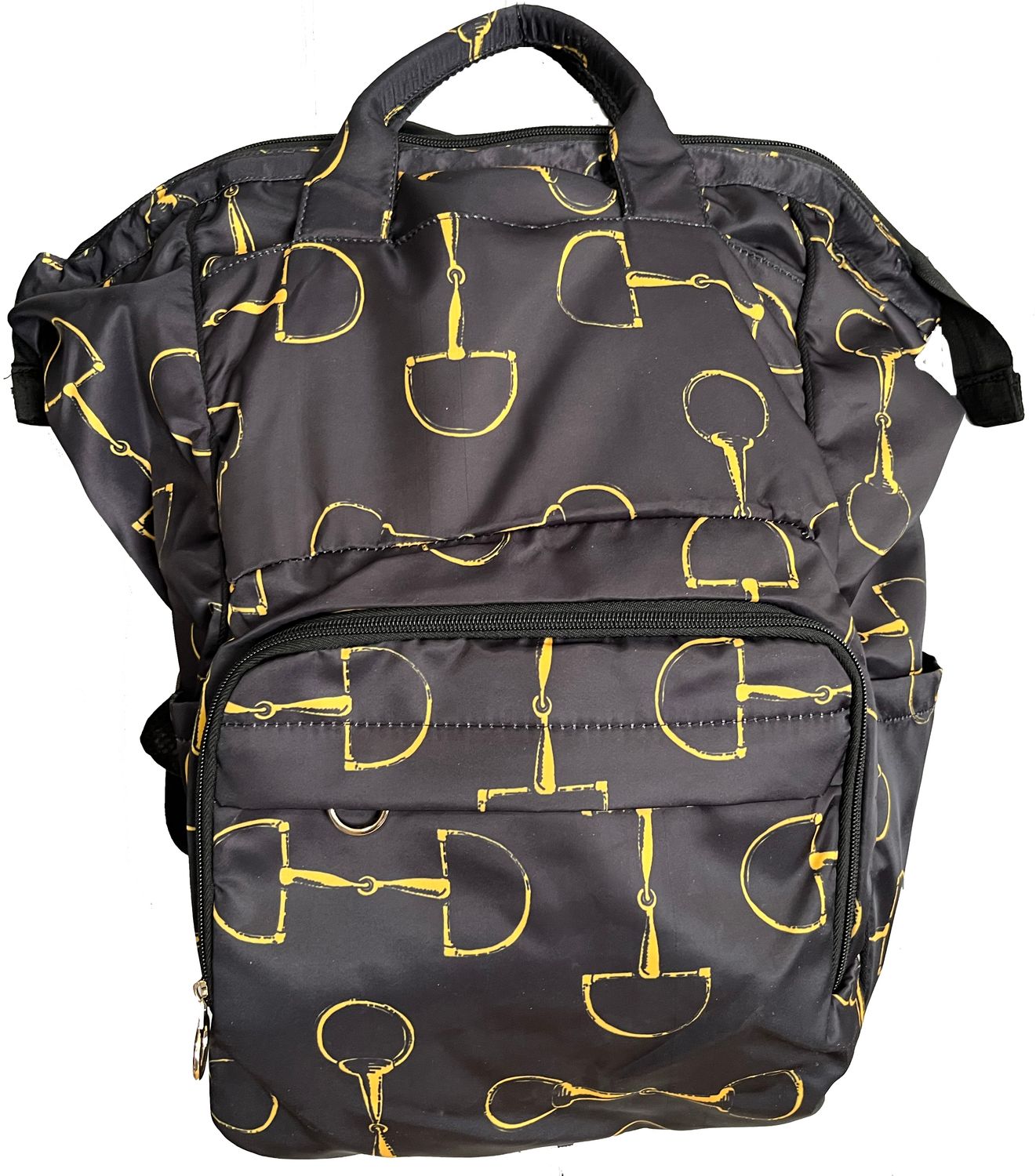 Backpack/Laptop - Lila Vintage Snaffles  - Black