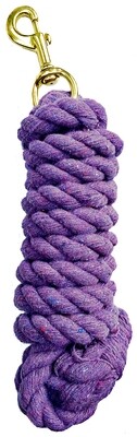Lead Rope - 10' x 3/4" Cotton Purple-Trigger Snap