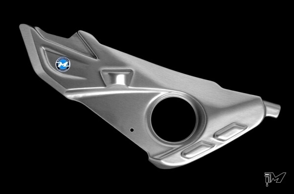 Coppia fianchetti DX/SX colore acciaio BMW R1200GS senza ESA
