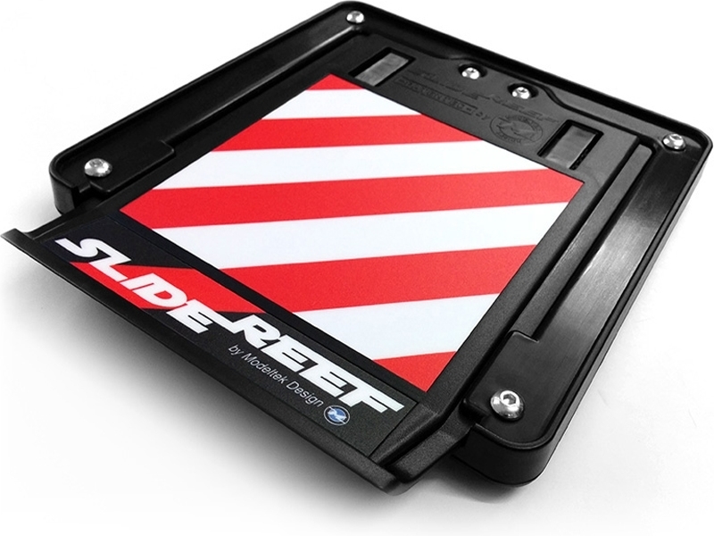 SlideReef™ portatarga rifrangente universale per moto e scooter SPEDIZIONE GRATUITA abbinato con un articolo