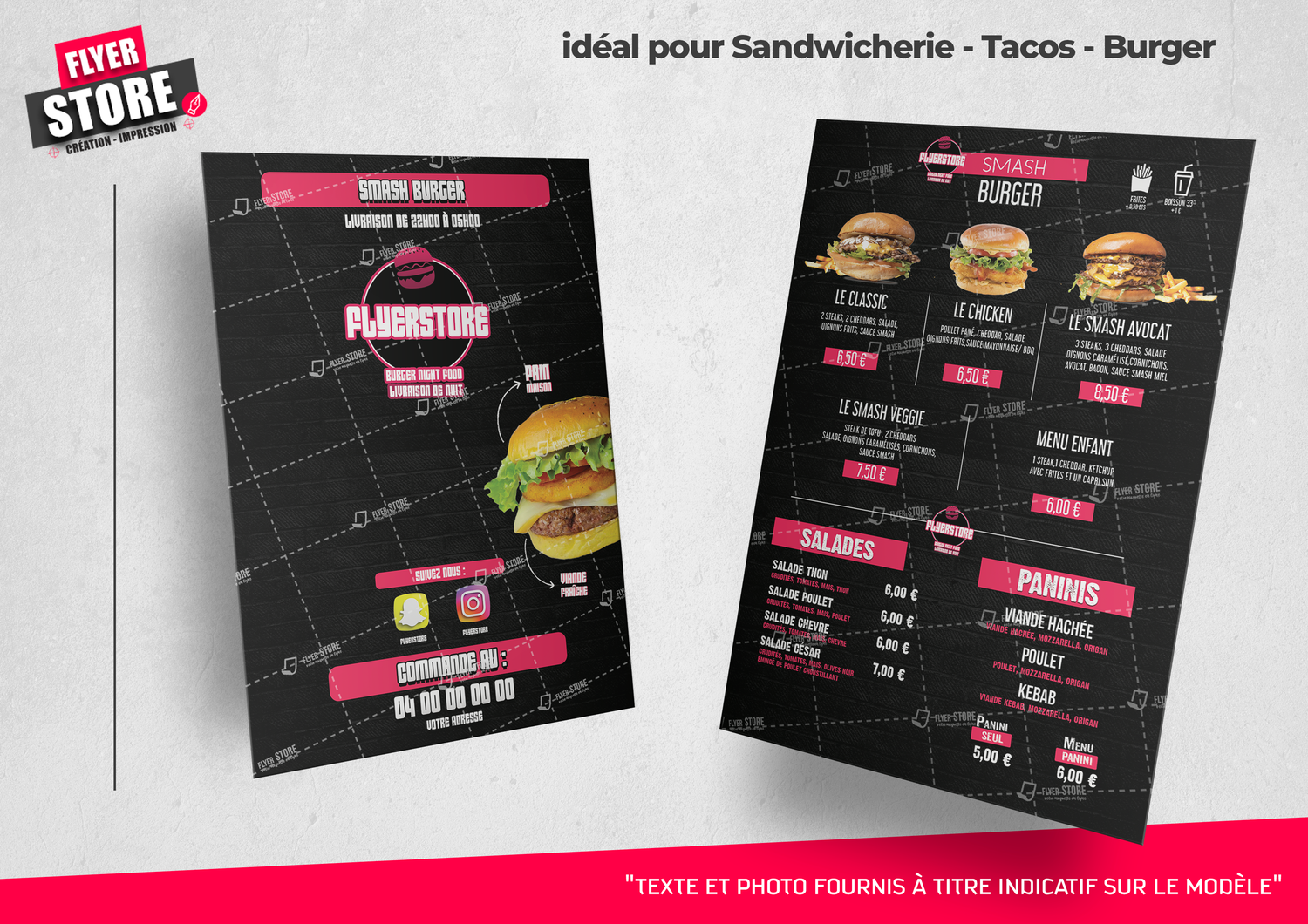 Flyer A5 fast food - burger