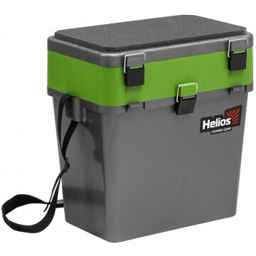 Žvejo dėžė M 19L. pilka/salotinė.Dvi sekcijos.