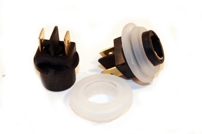 BA9S 5-SMD LED BULBS WITH SOCKETS -AMBER (PAIR)