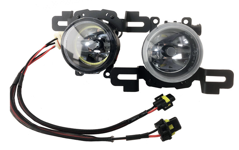 LED Bumper Fog Light Kit with Amber Halos for JEEP JL/ JT 2018+ (Metal Bumper) (PAIR)