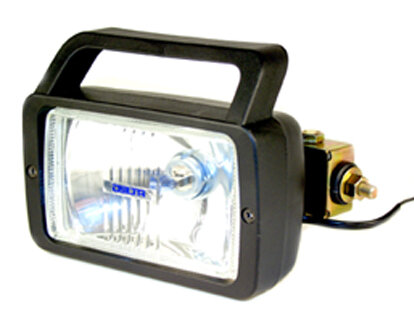 270H Series 48V Waterproof Side Mount Single Work Light w/ Handle &amp; Switch - 45 Watt Halogen - Each