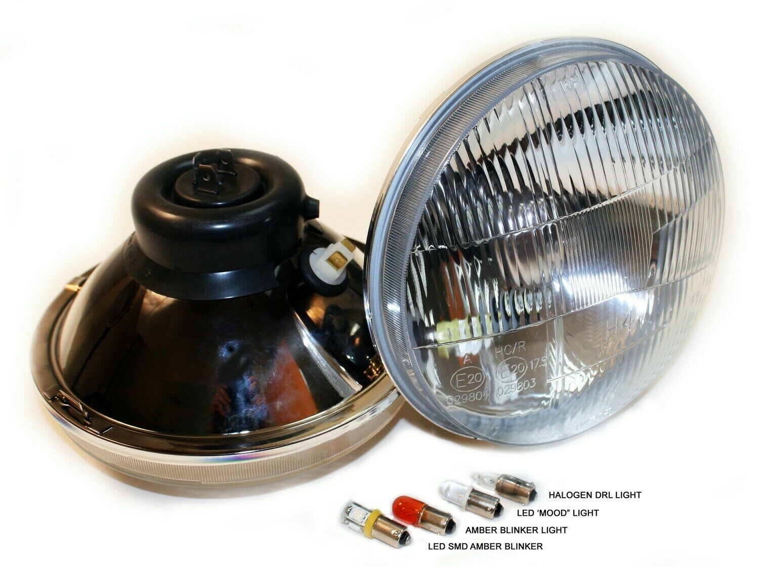 Classic 7&quot; H.I.D. Headlight Kit with City Lights (PAIR)